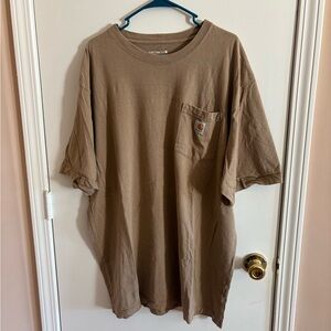 Carhartt Men's Tan Short Sleeve Pocket Tee